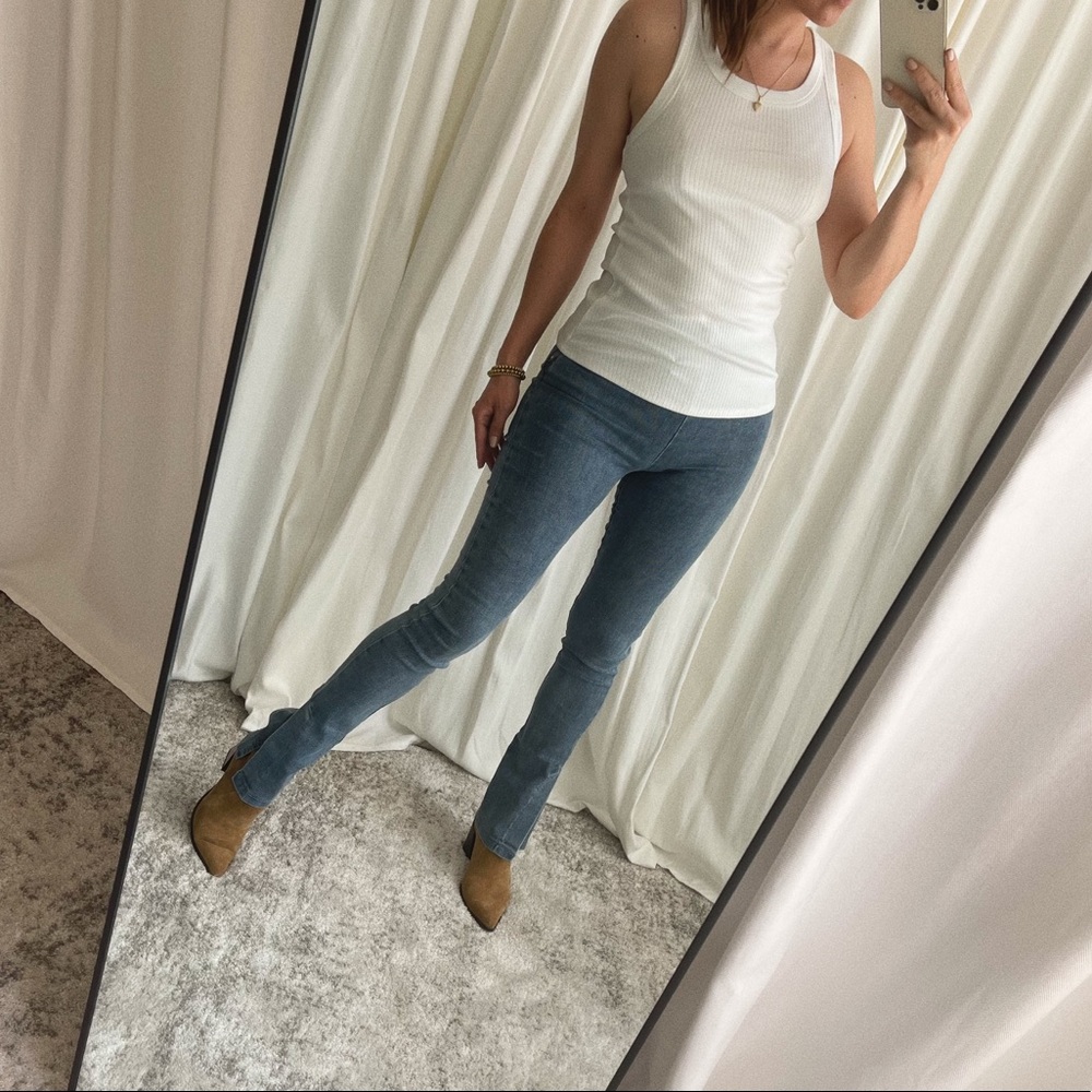 EMORY ROSE Denim High Waist Bootcut Leggings - Picture 2 of 13